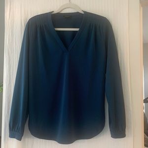 Teal long sleeve blouse